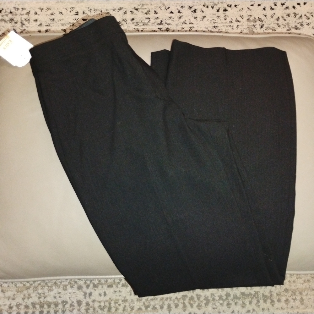 J. Crew Black Tonal Striped Wool Straight Leg Pants Sz 6 NWT - Picture 12 of 14